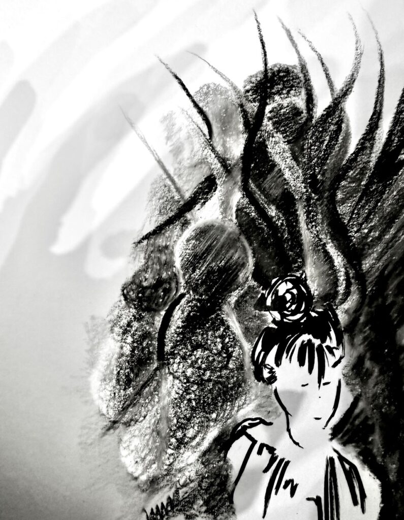 Artwork by Portia Freeman, Survivor Advocate, submitted to Voices for Action. "Some drawings that I've done throughout my journey that have helped me to process feelings and nightmares"
