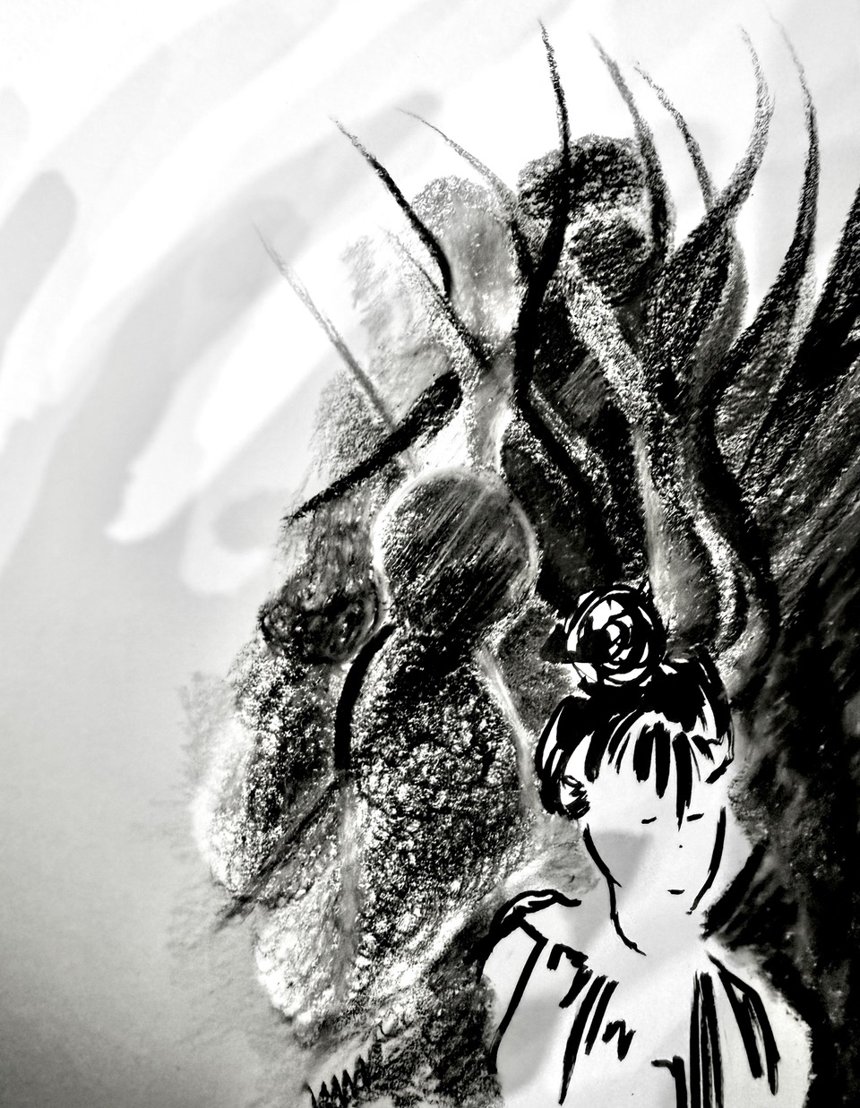 Artwork by Portia Freeman, Survivor Advocate, submitted to Voices for Action. "Some drawings that I've done throughout my journey that have helped me to process feelings and nightmares"